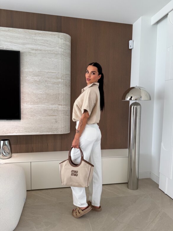 Shirt Saviera linen beige