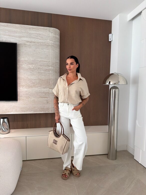 Shirt Saviera linen beige