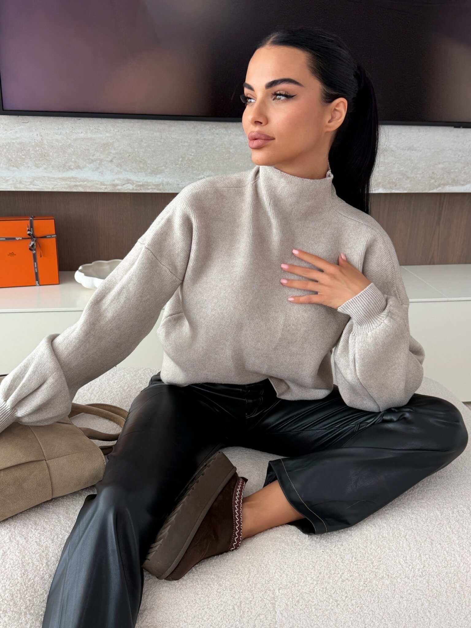 Półgolf Cody jasnoszary 