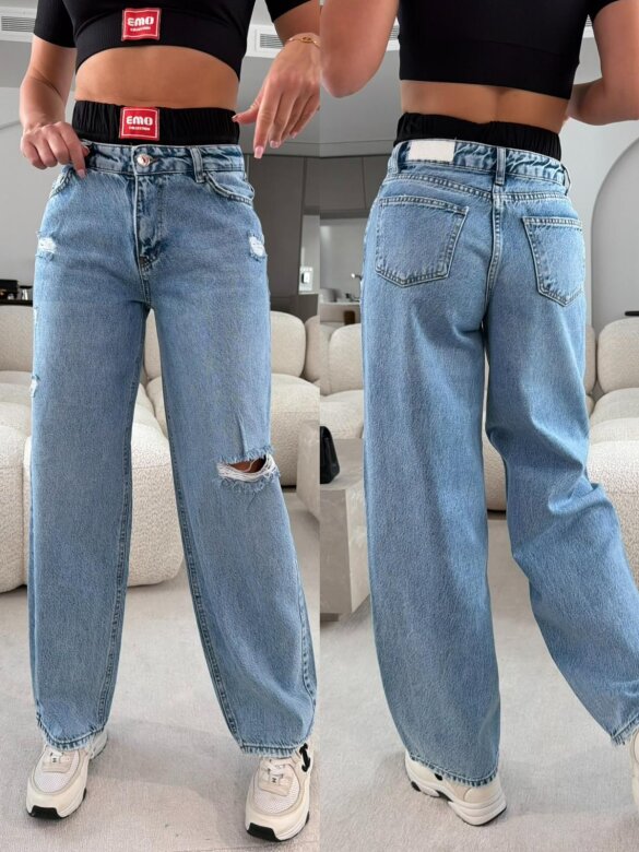 Spodnie Lariss jeans niebieskie