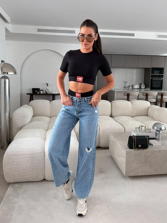Spodnie Lariss jeans niebieskie