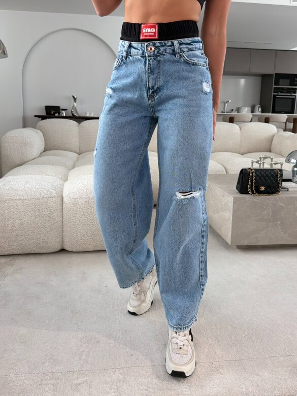 Spodnie Lariss jeans niebieskie