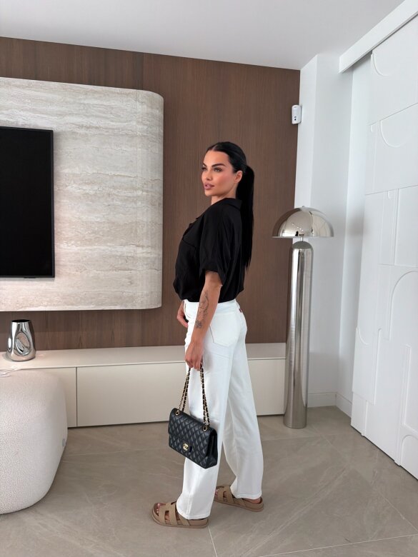 Shirt Saviera linen black