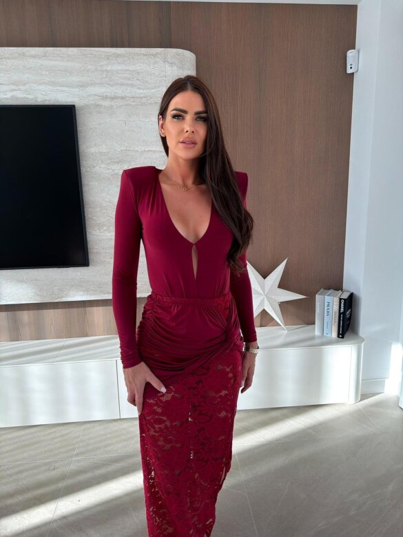 Spódnica Tressio bordowa 