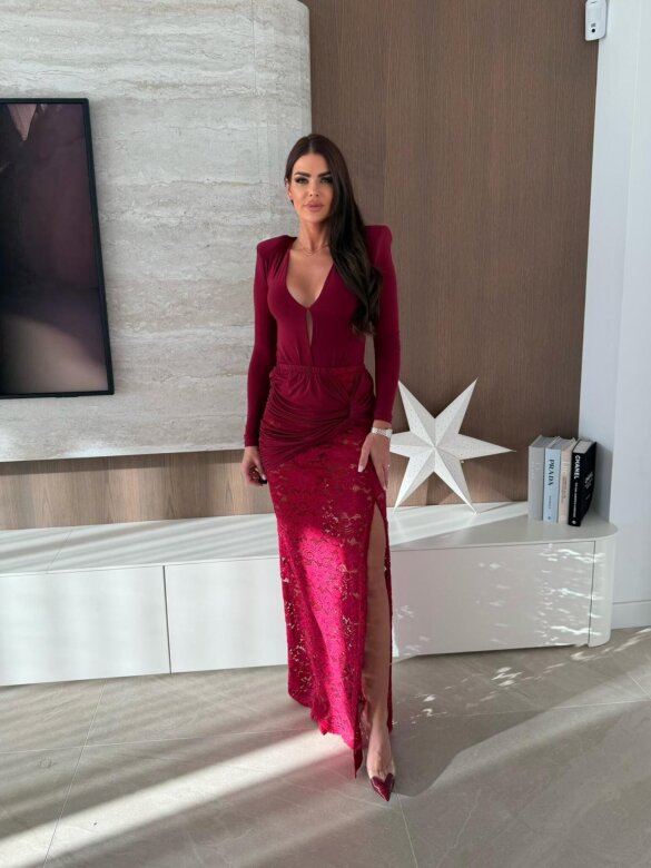 Spódnica Tressio bordowa 