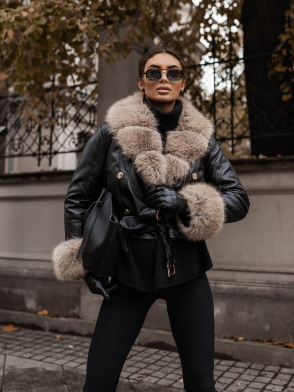 Kurtka Hamar eko skóra czarna 