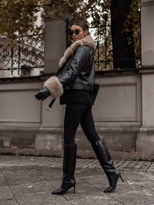 Kurtka Hamar eko skóra czarna 