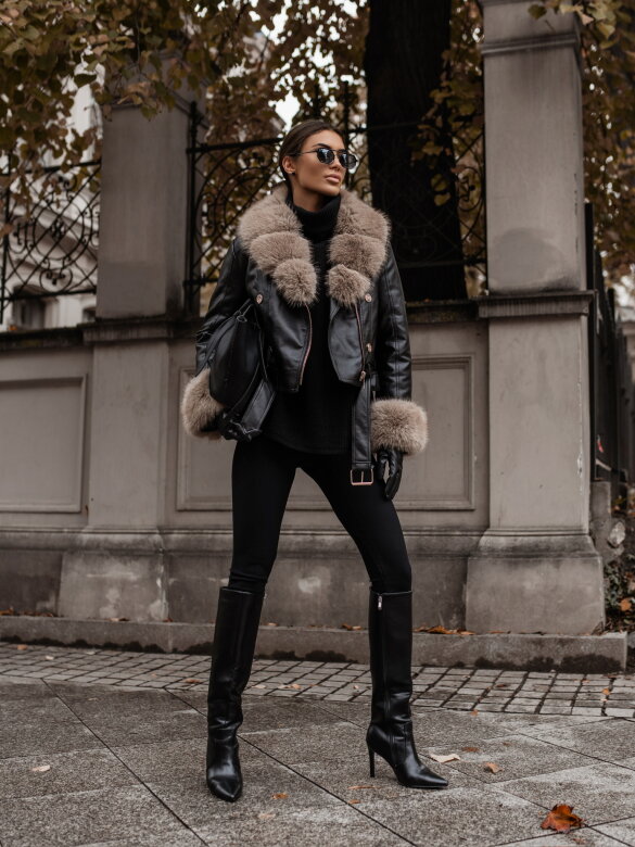 Kurtka Hamar eko skóra czarna 