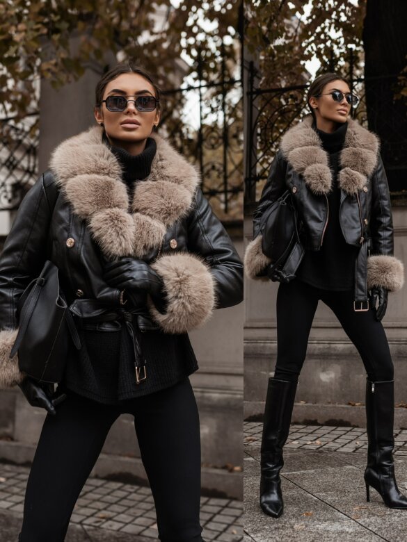 Kurtka Hamar eko skóra czarna 