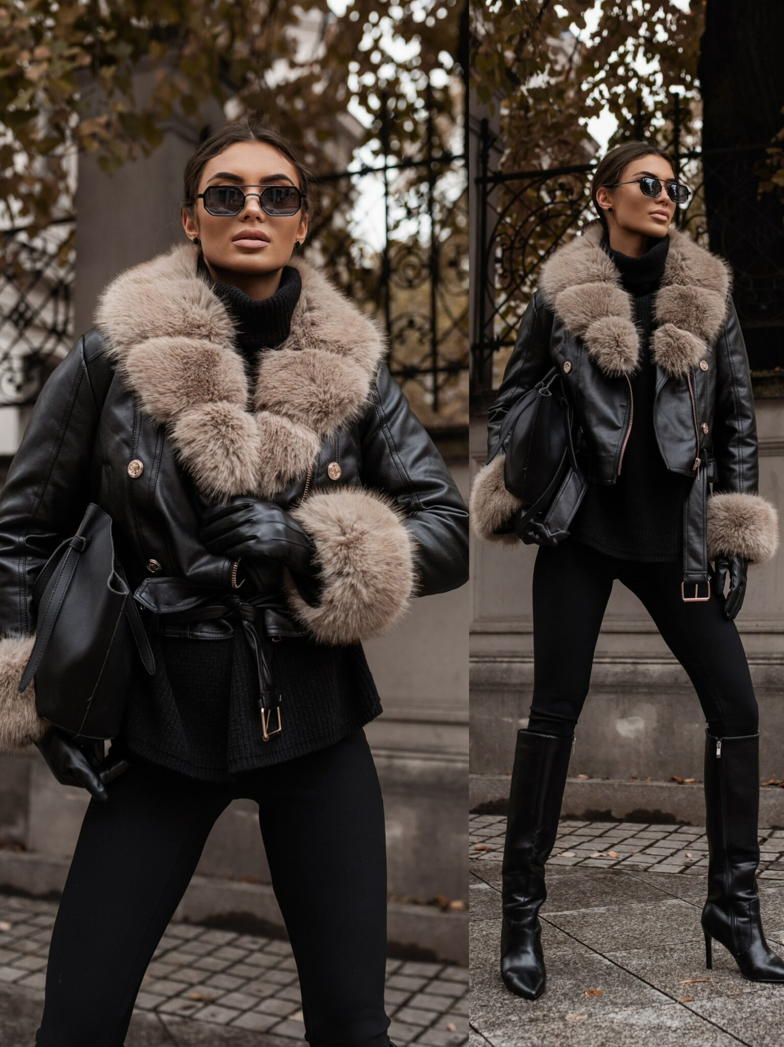 Kurtka Hamar eko skóra czarna 