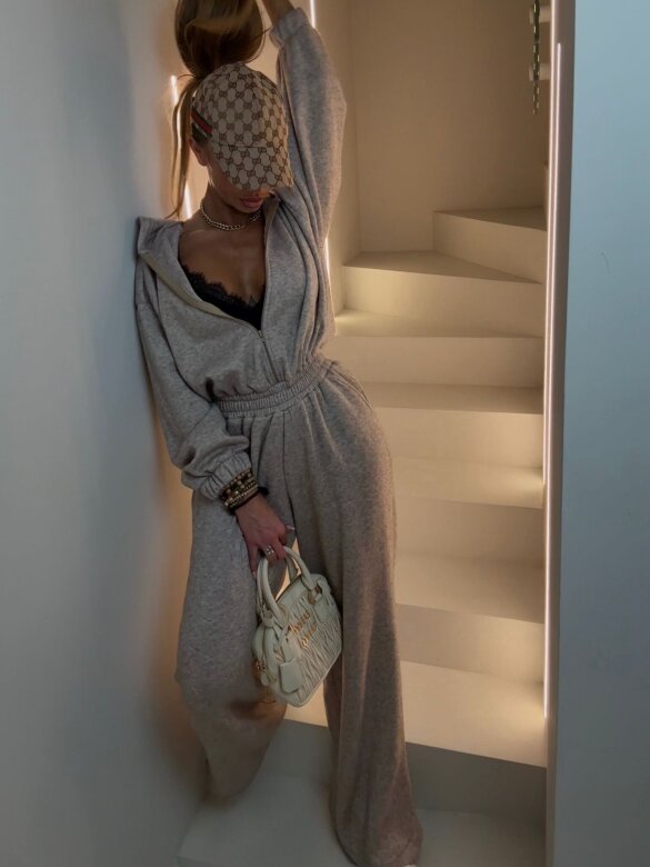 Kombinezon Lorisson II z wełną mocca