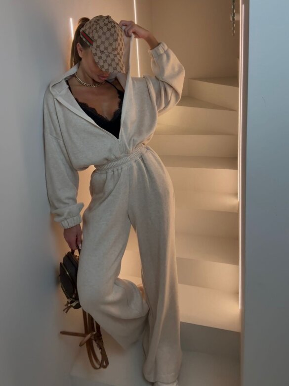 Kombinezon Lorisson II z wełną jasnobeżowy 