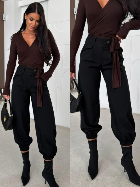 Trousers Keller viscose black