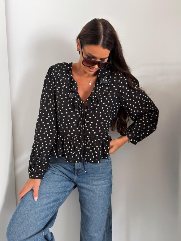 Blouse Wella with viscose black