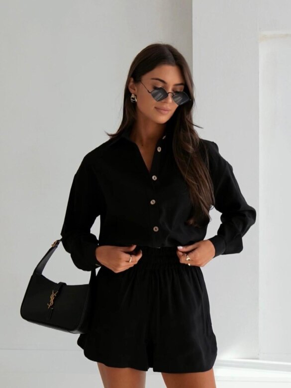 Komplet 2w1 Lentino z wiskozą czarny