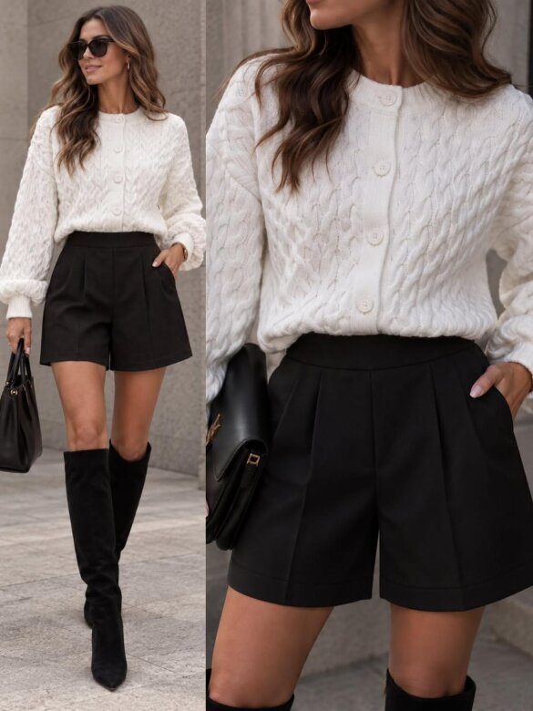 Shorts Tedeo with viscose black