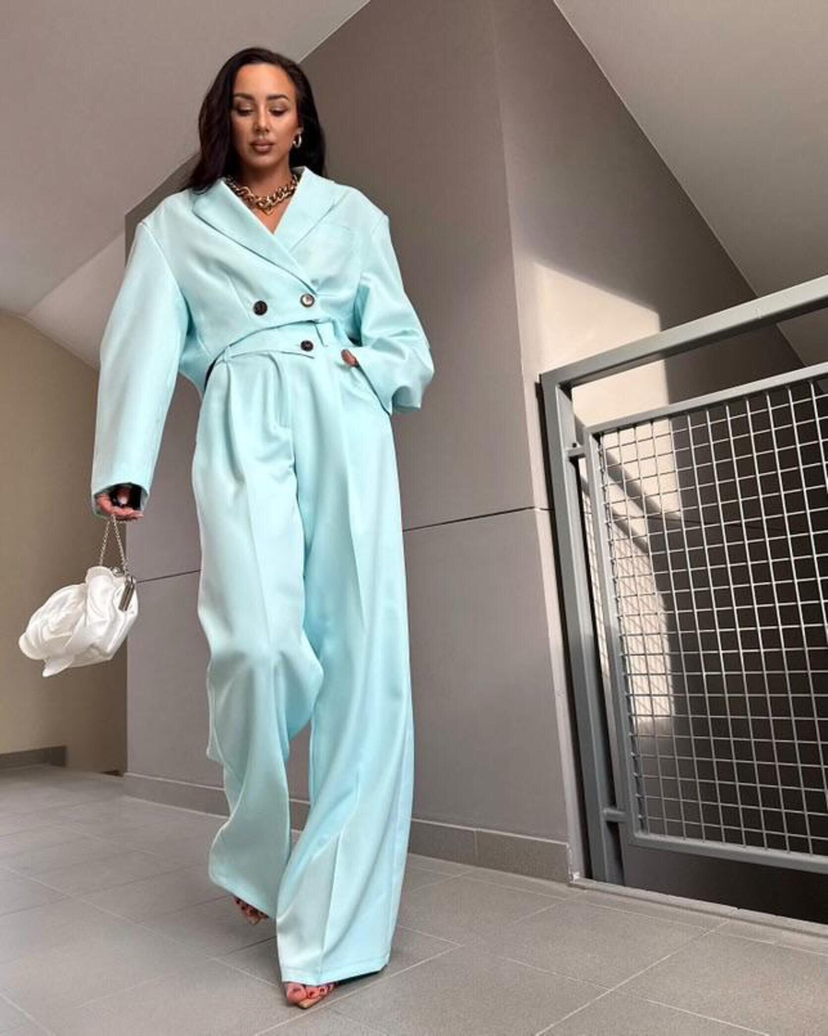 Trousers Driss elegant light blue