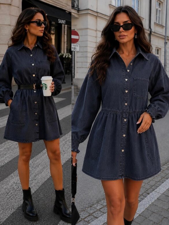 Sukienka Pilare jeans granatowa 