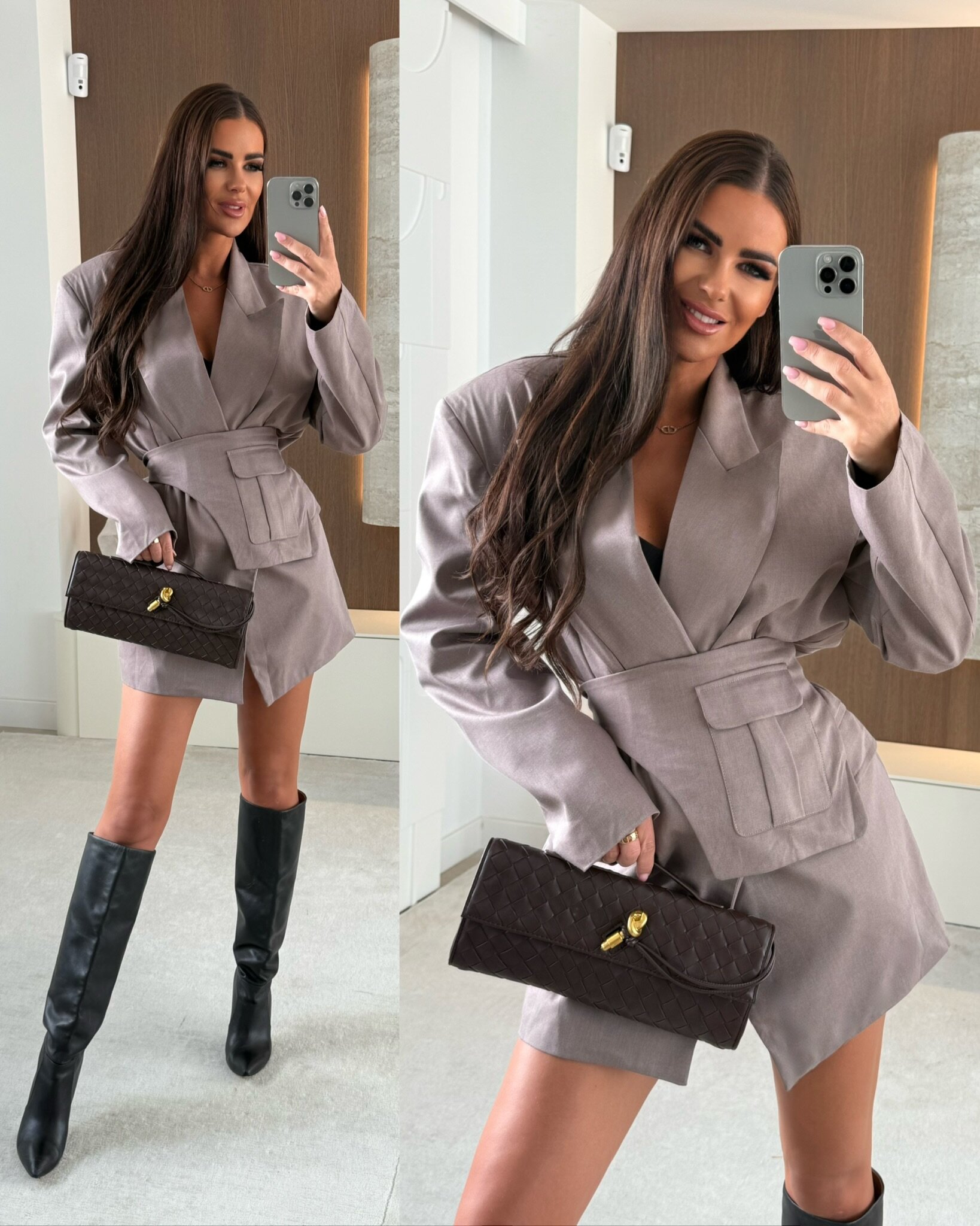 Marynarka Pallerin z saszetką latte 