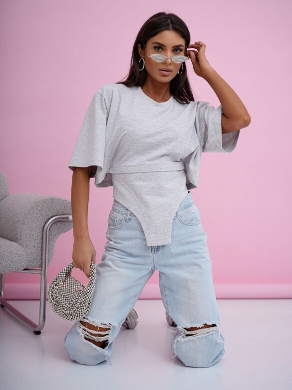 Bluzka Nina jasnoszara