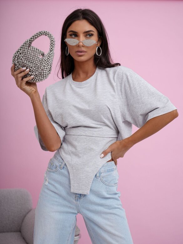 Bluzka Nina jasnoszara