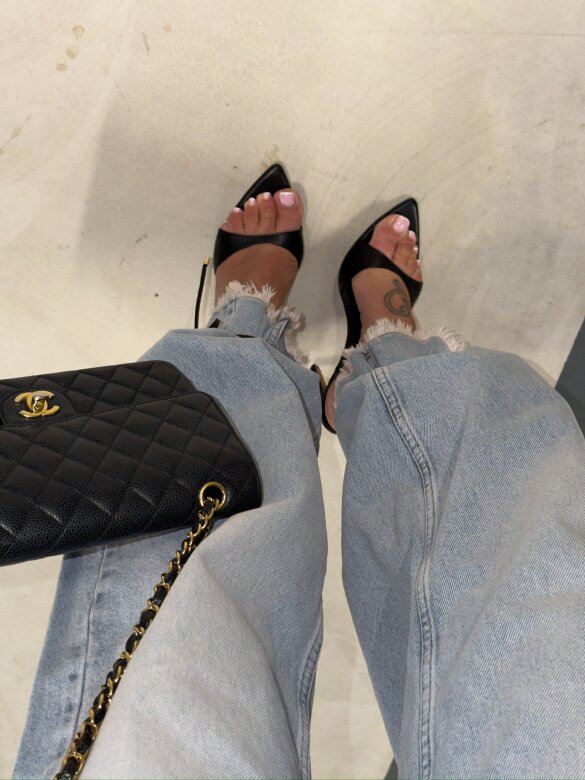 Szpilki Avorra skórzane czarne