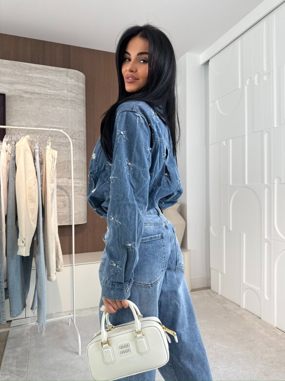 Koszula Adrienn jeans niebieska