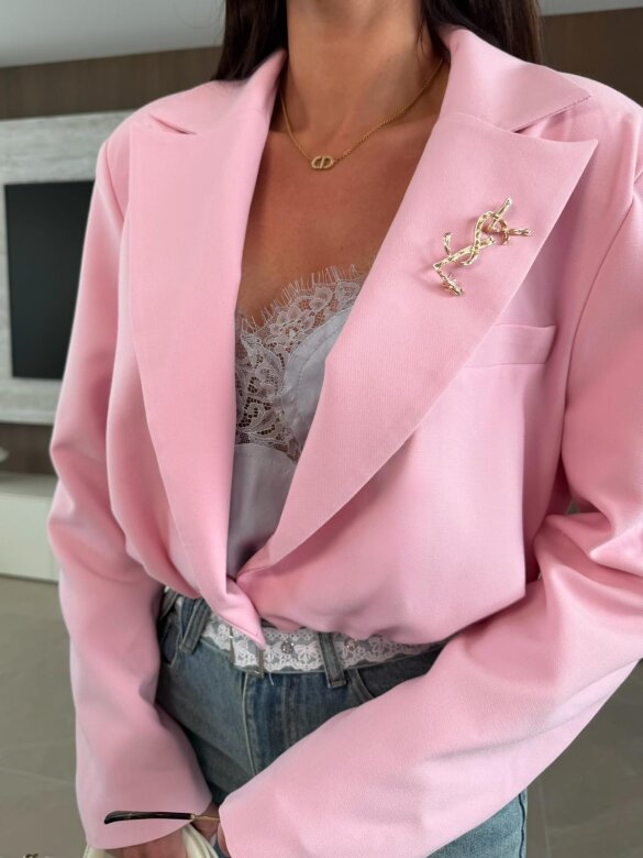 Marynarka Hassler short pudrowa 