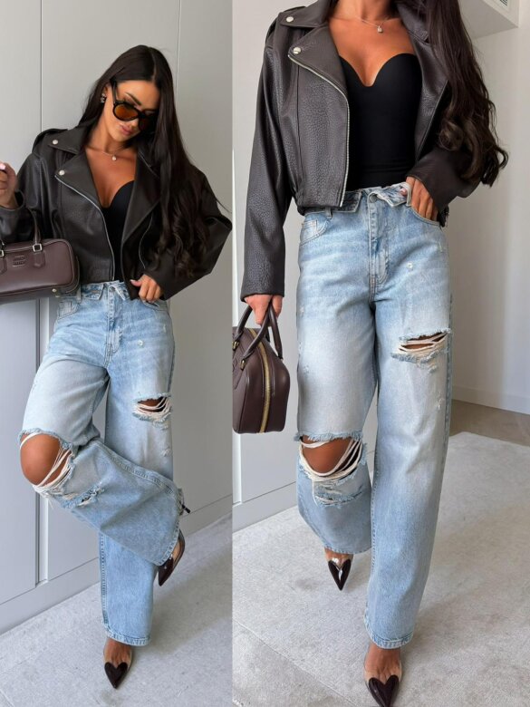 Spodnie Denim Vibes jasnoniebieskie