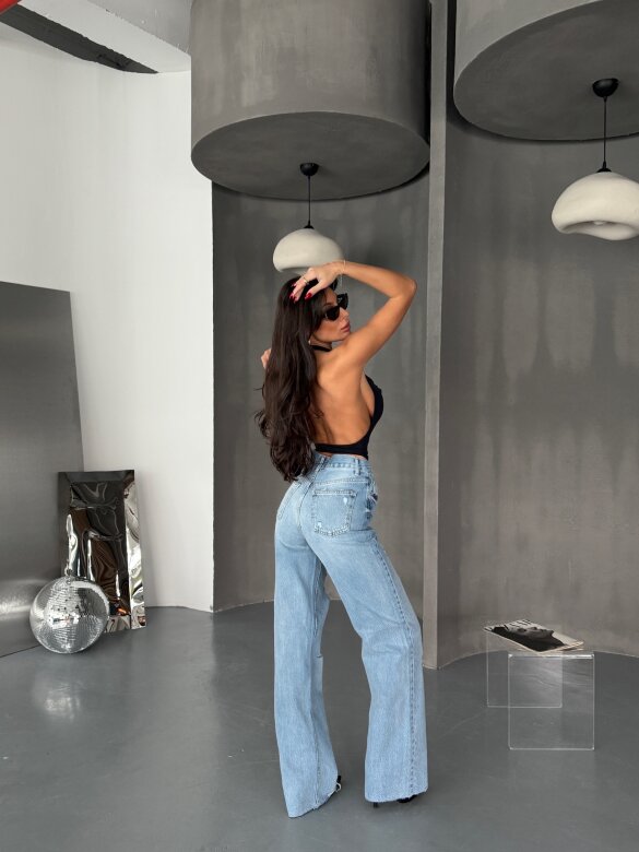 Spodnie April jeans niebieskie