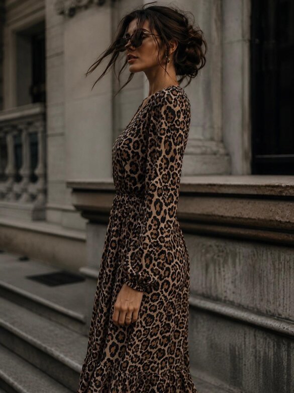 Dress Evena beige-black