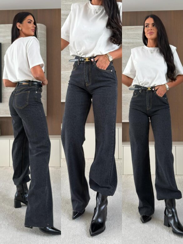Spodnie Perone jeans grafitowe 