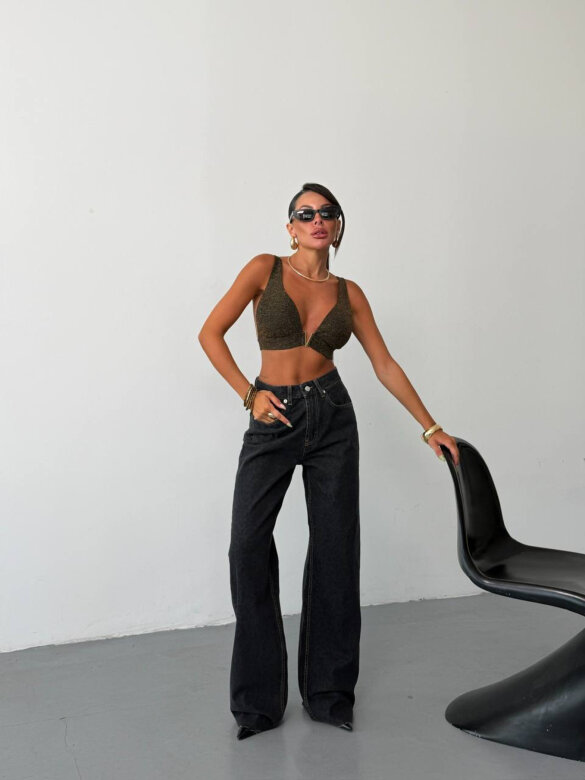 Spodnie Perone jeans grafitowe 
