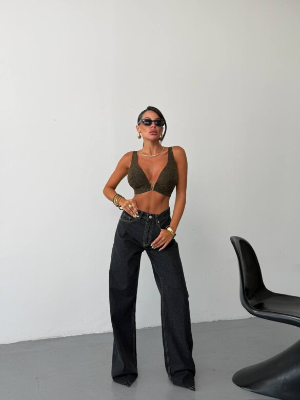 Spodnie Perone jeans grafitowe 