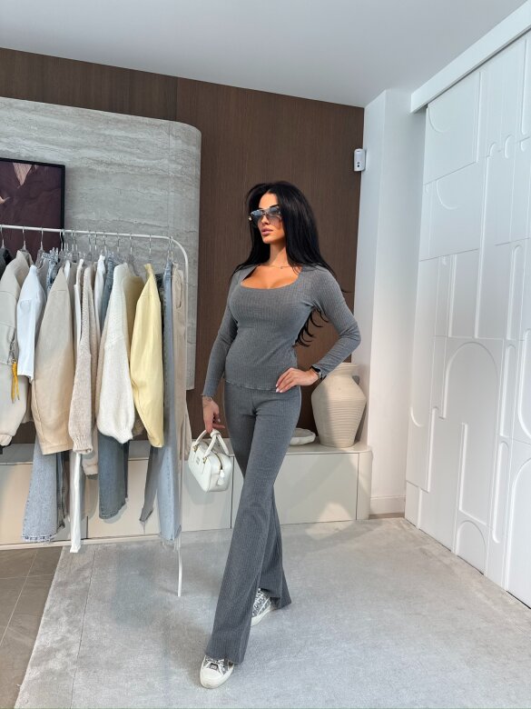 Komplet 2w1 Rayas ciemnoszary