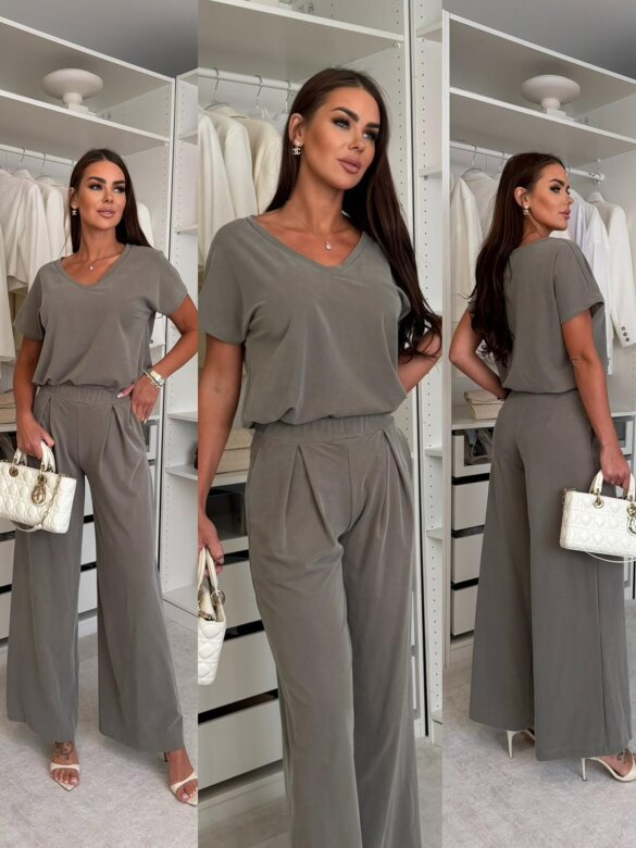 Komplet 2w1 Luno z wiskozy khaki 