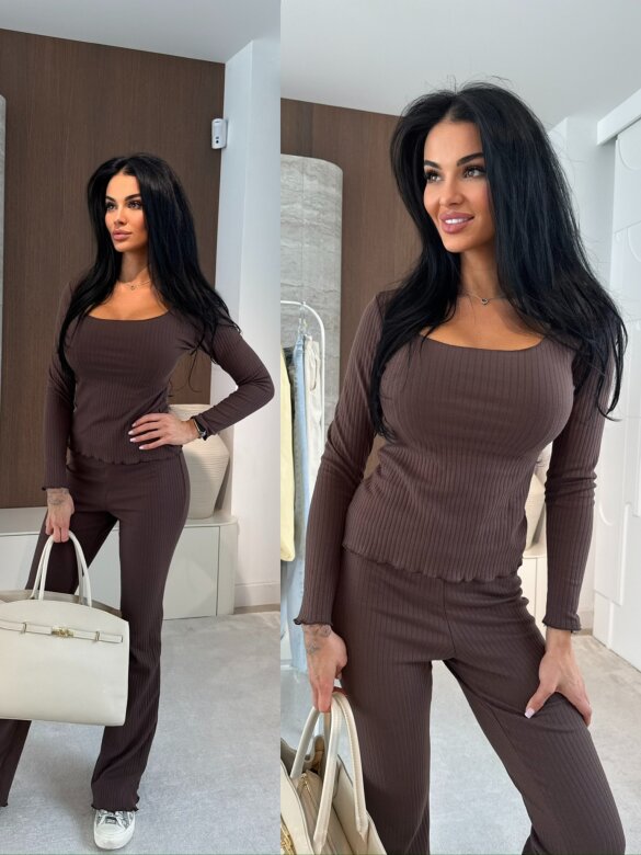 Komplet 2w1 Rayas czekoladowy 