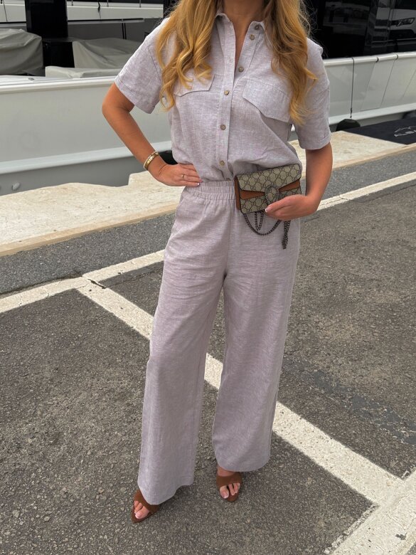 Komplet 2w1 Nerro z lnem i bawełną beżowy 