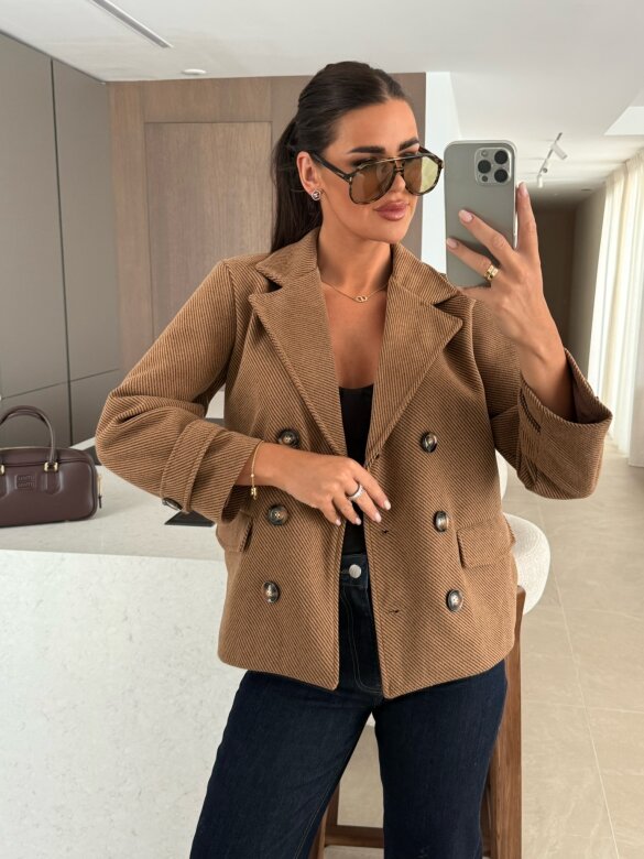 Coat Luan short caramel