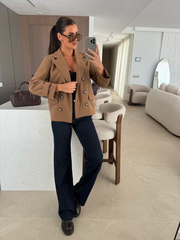 Coat Luan short caramel