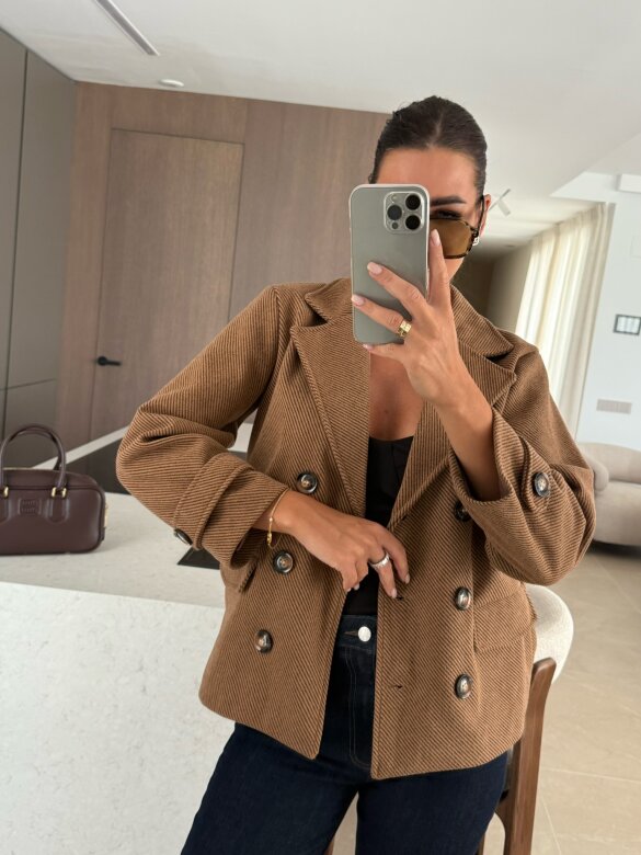 Coat Luan short caramel