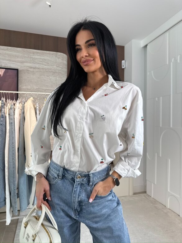 Koszula Sakura biała