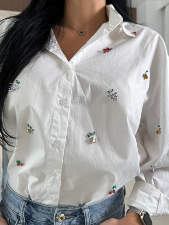 Koszula Sakura biała