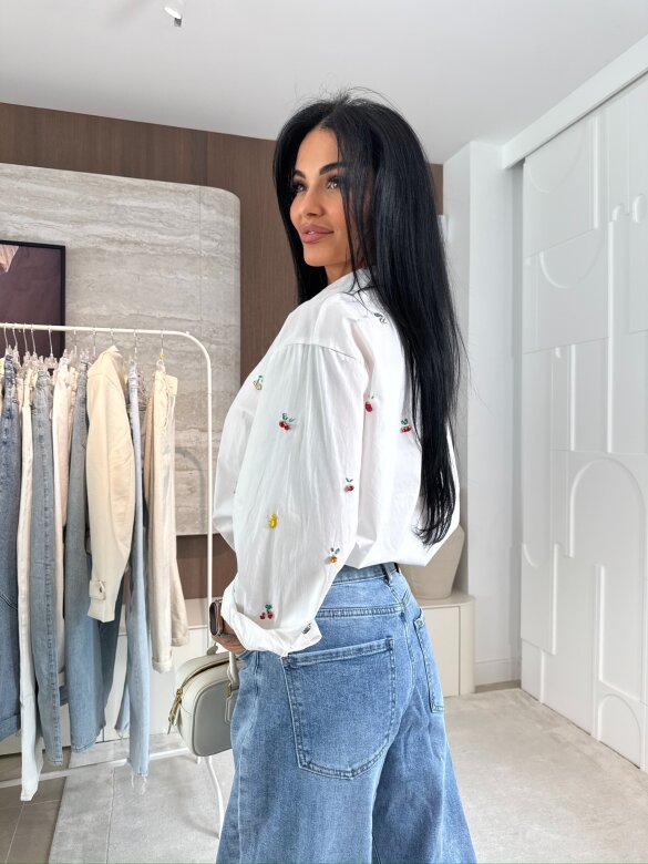 Koszula Sakura biała