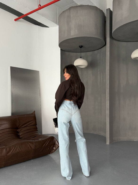 Spodnie Derre jeans jasnoniebieskie