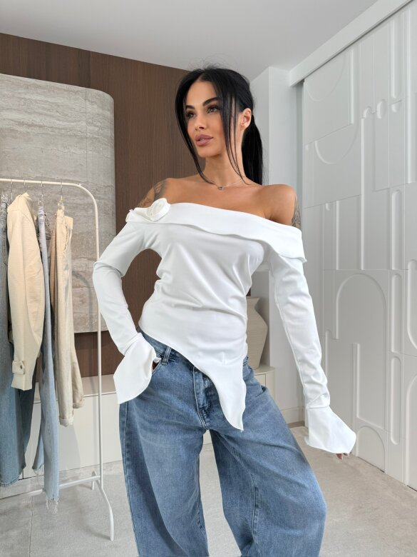 Bluzka Viliene asymetryczna biała