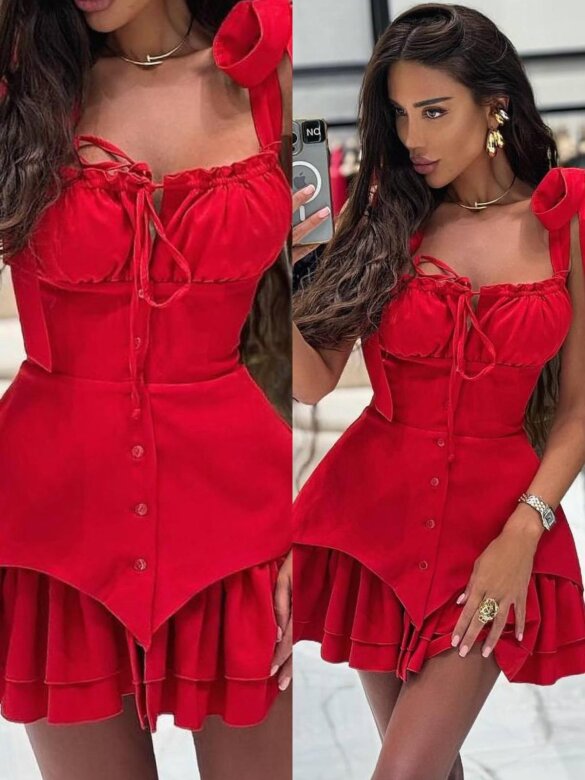 Sukienka Summer Mist mini petite czerwona