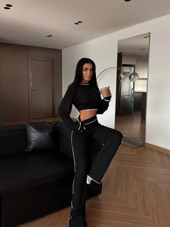 Komplet 2w1 Calerro czarny 