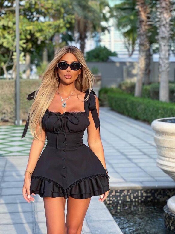 Sukienka Summer Mist mini petite czarna 