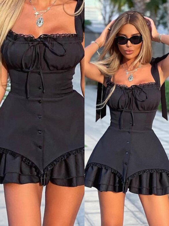 Sukienka Summer Mist mini petite czarna 